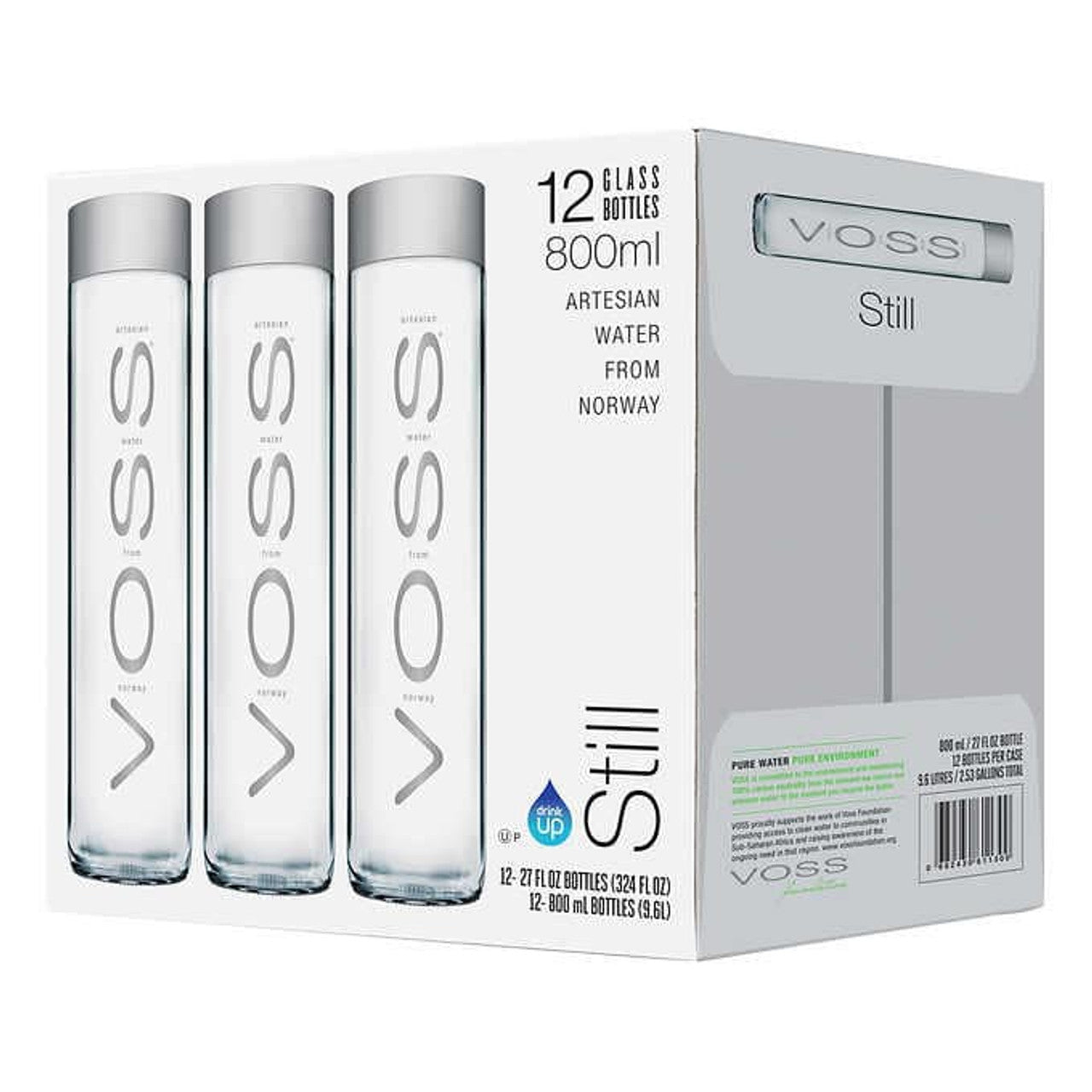 Voss 800ml (12-Pack) - Glass Bottles