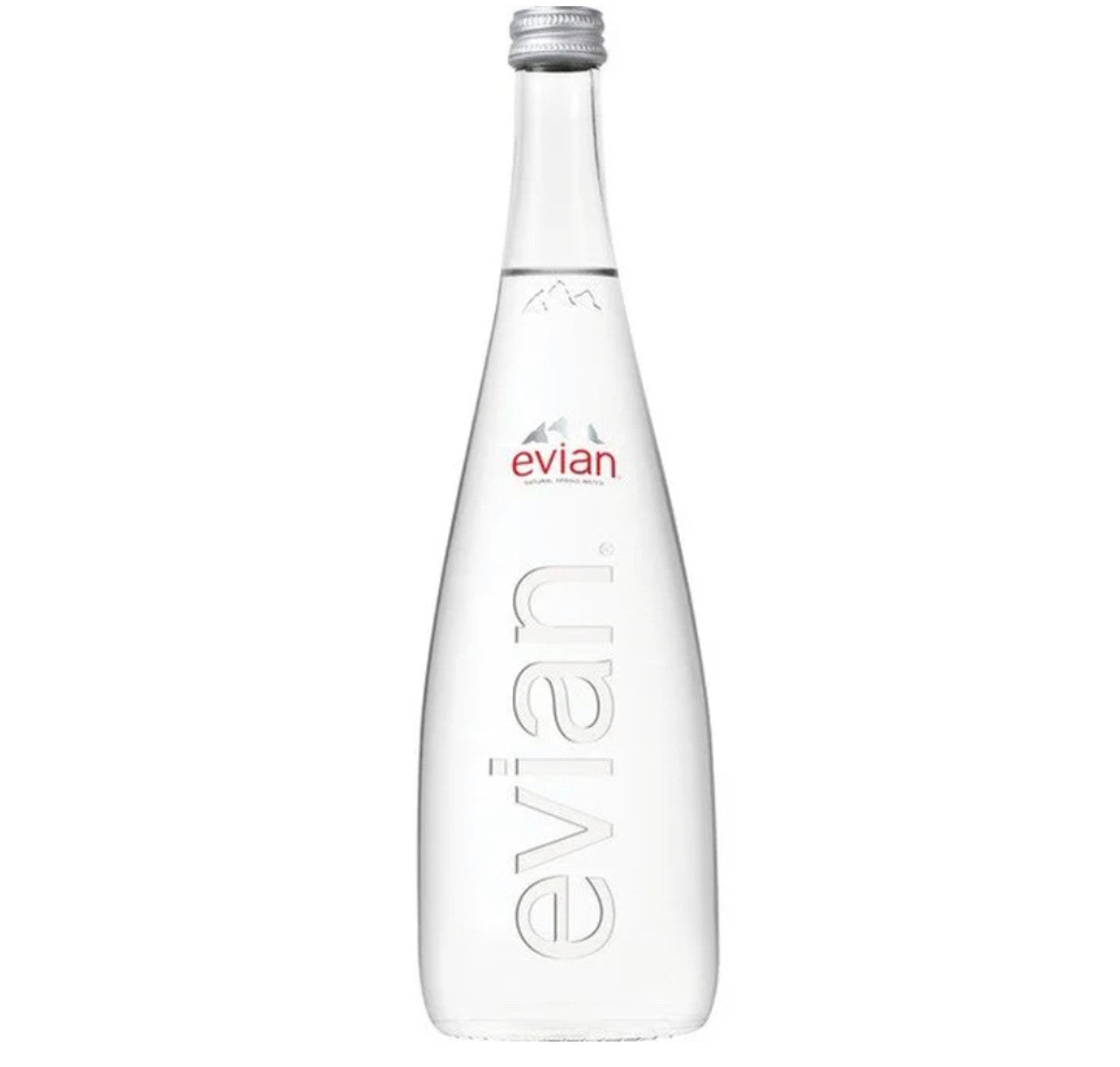 Evian 750ml (12-Pack) - Glass Bottles