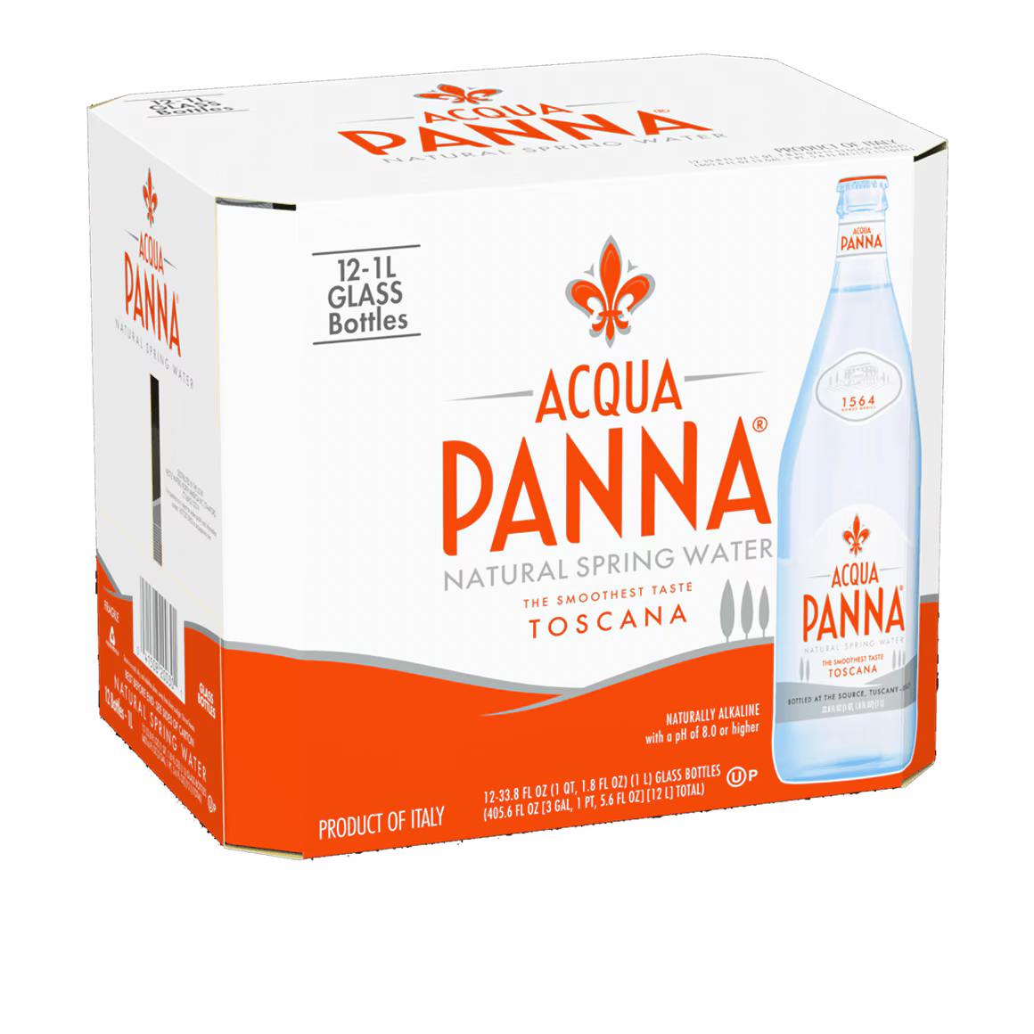 Acqua Panna 1L (12-Pack) - Glass Bottles